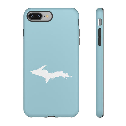 Michigan Upper Peninsula Tough Phone Case ('58 Caddie Blue w/ UP Outline) | Apple iPhone