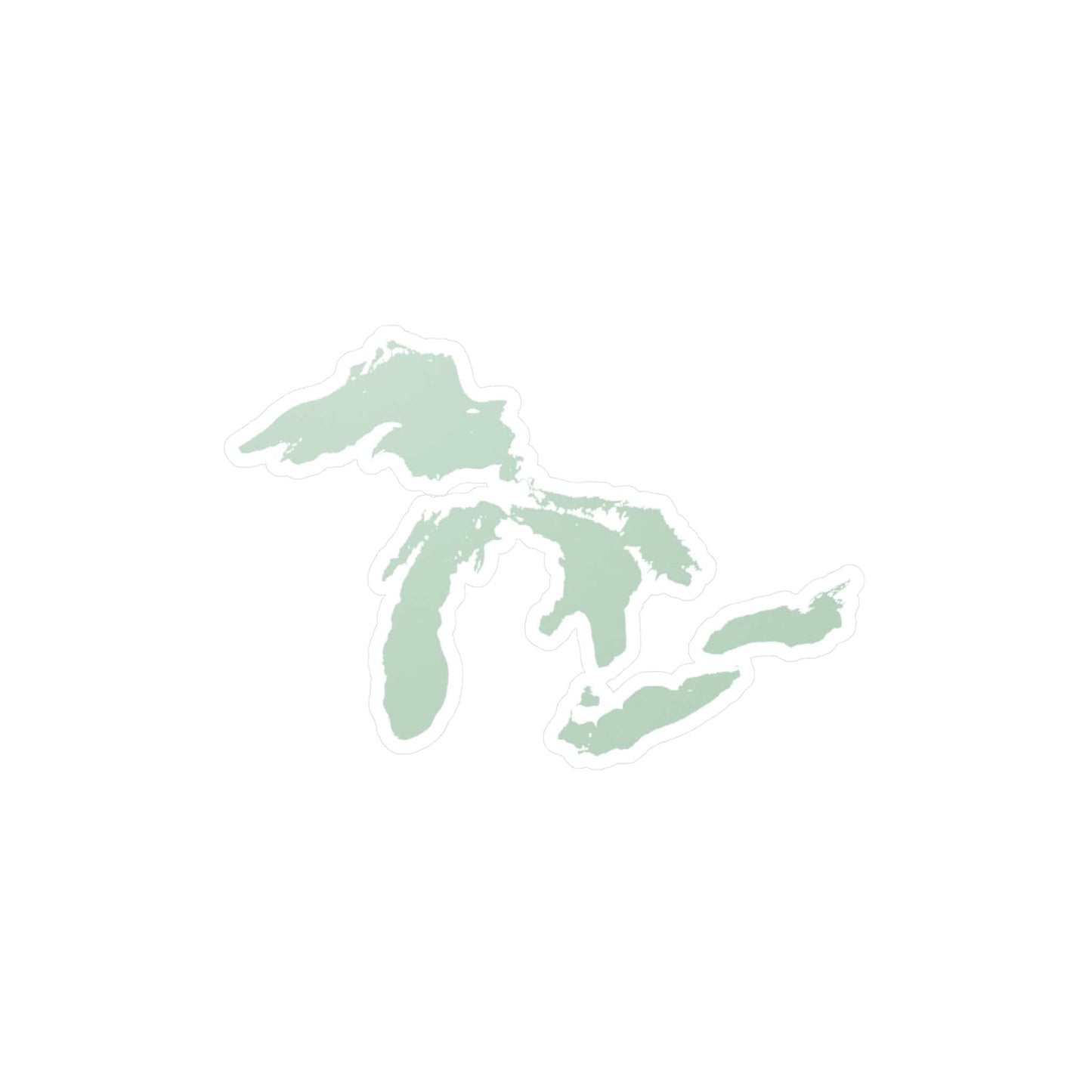 Great Lakes Kiss-Cut Windshield Decal | Sea Green