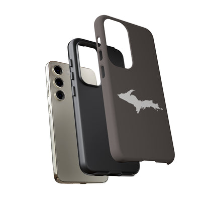 Michigan Upper Peninsula Tough Phone Case (Warren Tank Grey w/ UP Outline) | Samsung & Pixel Android