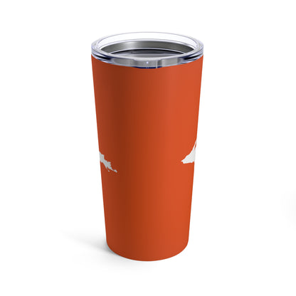 Michigan Upper Peninsula Tumbler (w/ UP Outline) | Maple Leaf Orange - 20oz