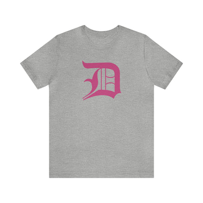 Detroit 'Old English D' T-Shirt (Apple Blossom Pink) | Unisex Standard