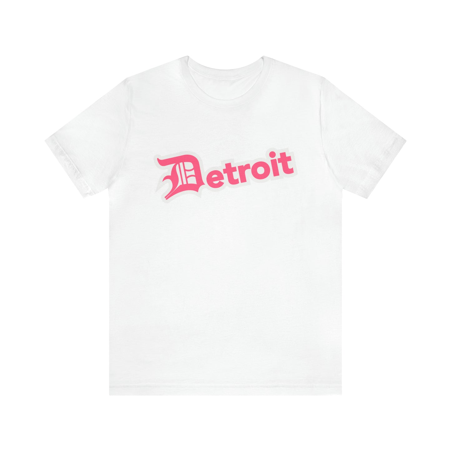 'Detroit' T-Shirt (Rhodochrosite Pink w/ Old English 'D') | Unisex Standard