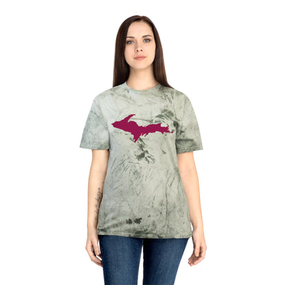 Michigan Upper Peninsula T-Shirt (w/ Ruby Red UP Outline) | Unisex Color Blast