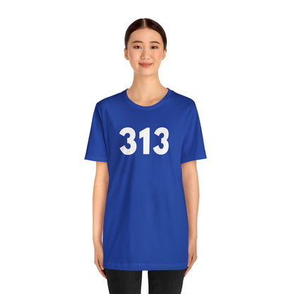 Detroit '313' T-Shirt (Geometric Sans Font) | Unisex Standard Fit