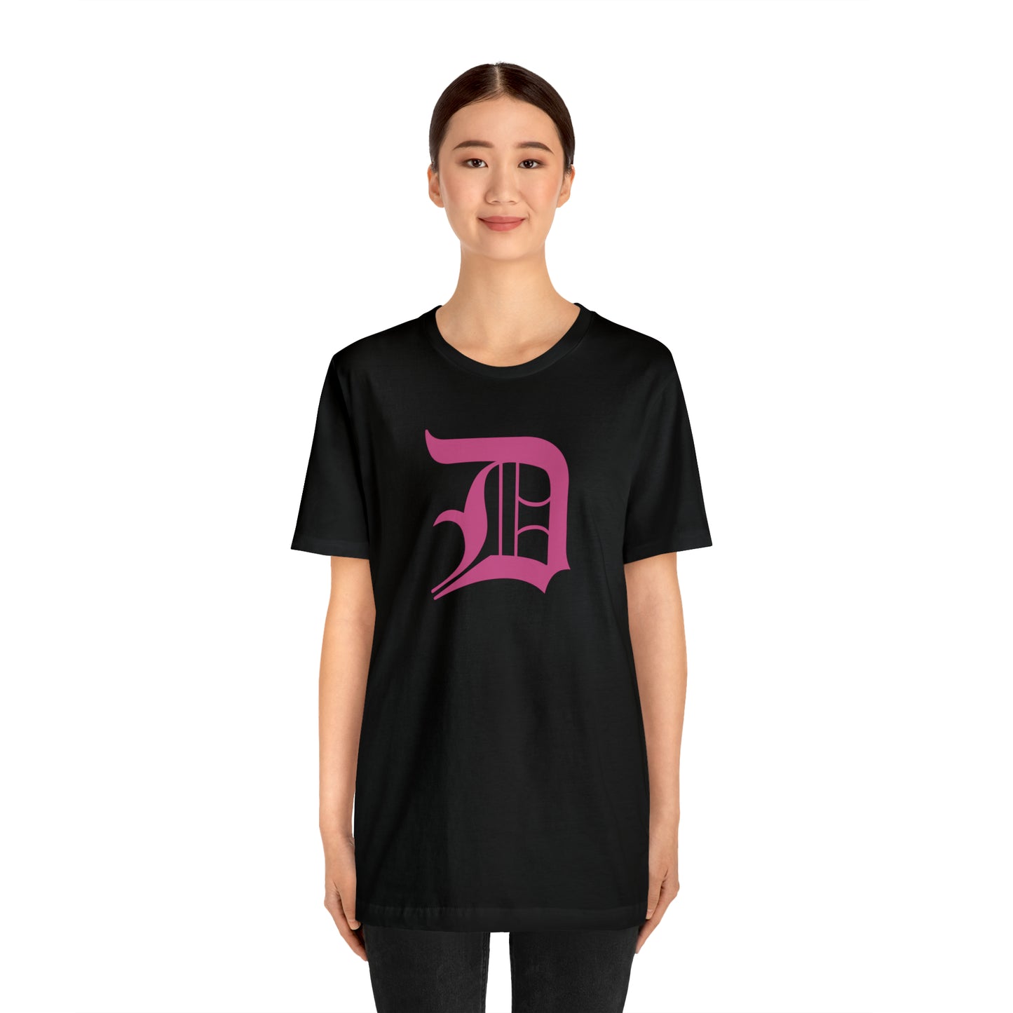 Detroit 'Old English D' T-Shirt (Apple Blossom Pink) | Unisex Standard