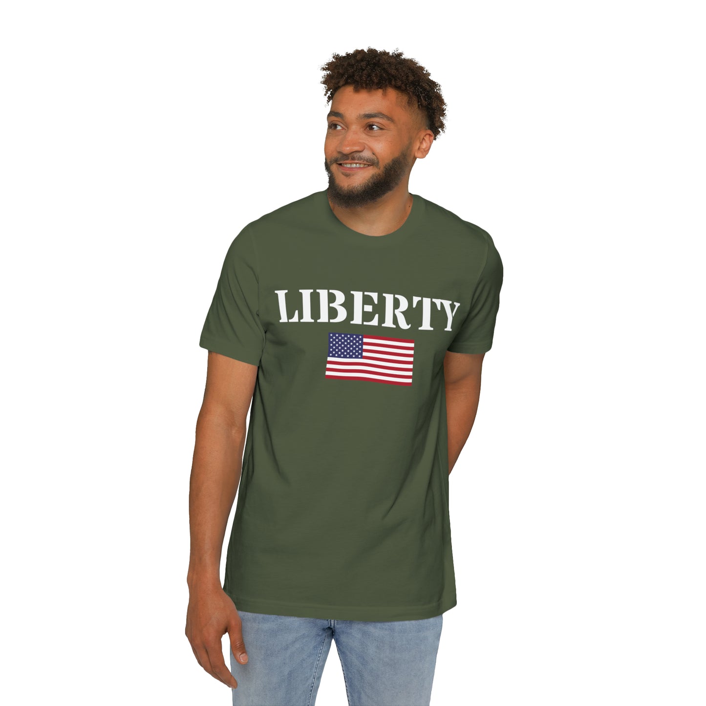 'Liberty' T-Shirt (Army Stencil Flag Edition) | Made in USA