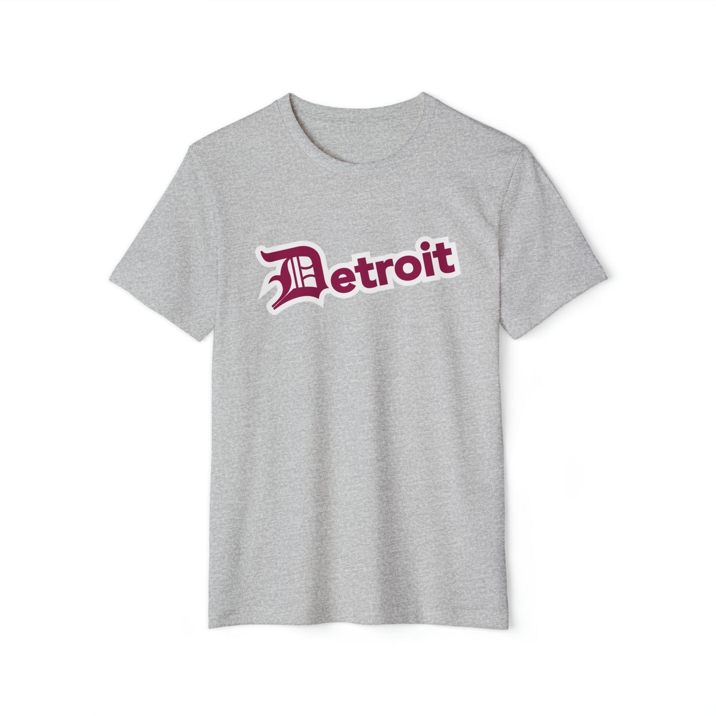 'Detroit' T-Shirt (Ruby Red English 'D') | Unisex Recycled Organic