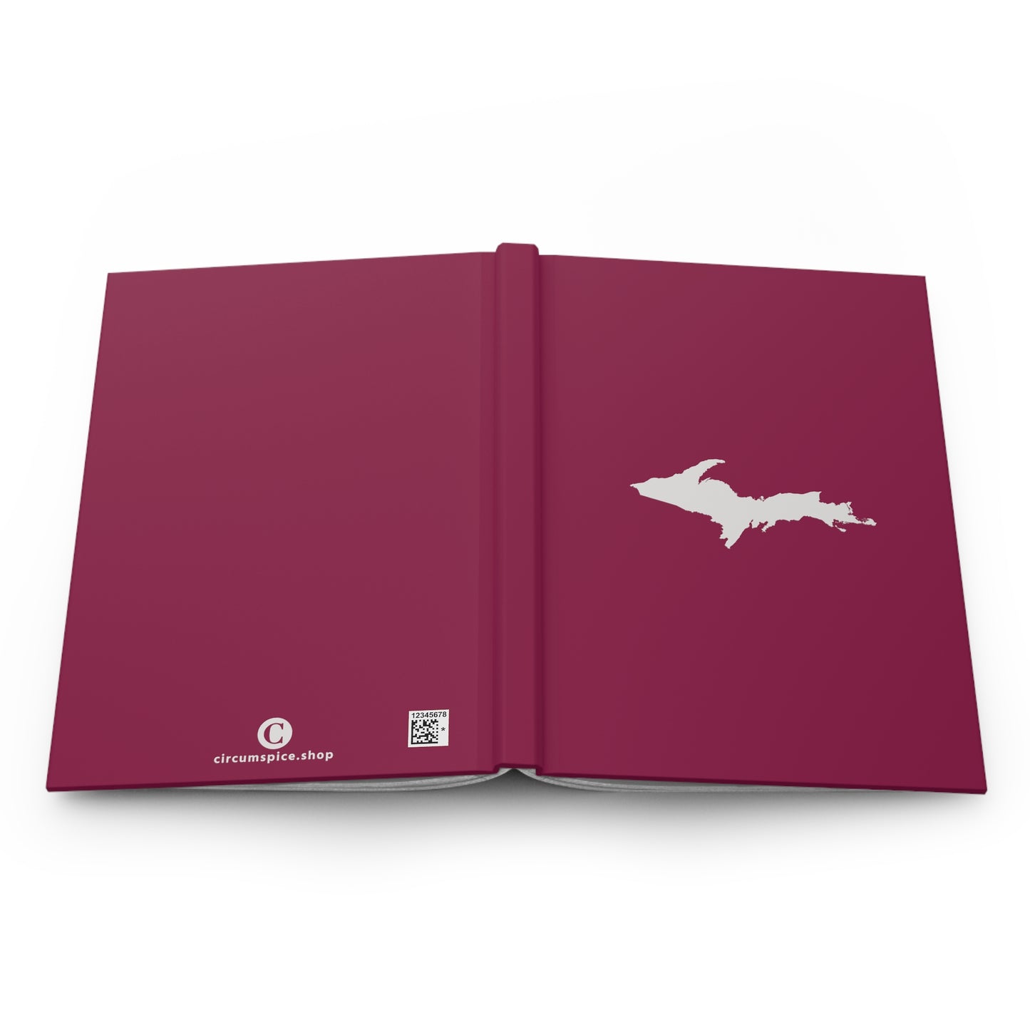 Michigan Upper Peninsula Hardcover Journal (Ruby Red w/ UP Outline) | Ruled - 150pgs