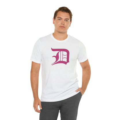 Detroit 'Old English D' T-Shirt (Apple Blossom Pink) | Unisex Standard