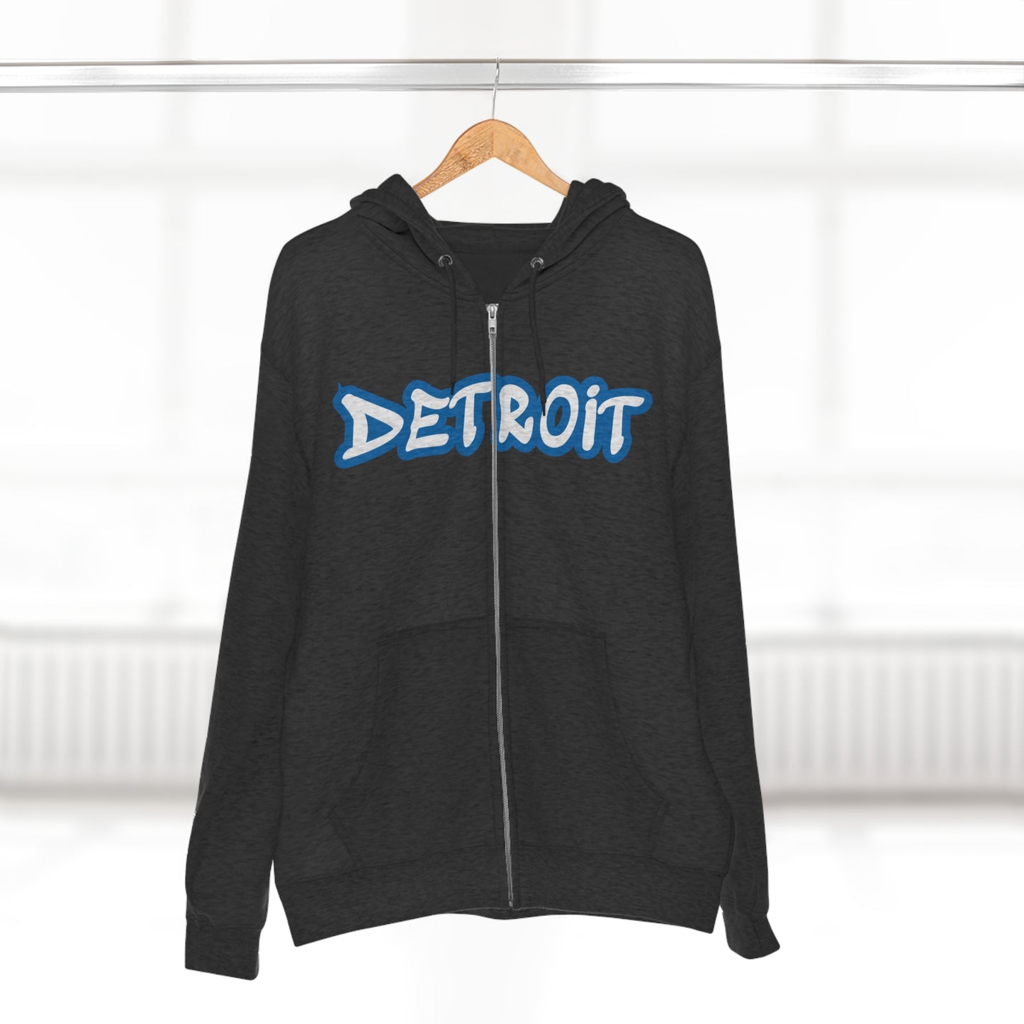 'Detroit' Hoodie (Azure Tag Font) | Unisex Full Zip