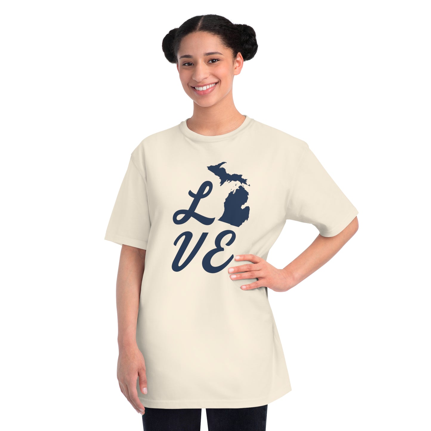 Michigan 'Love' T-Shirt (Script Font) | Unisex Organic