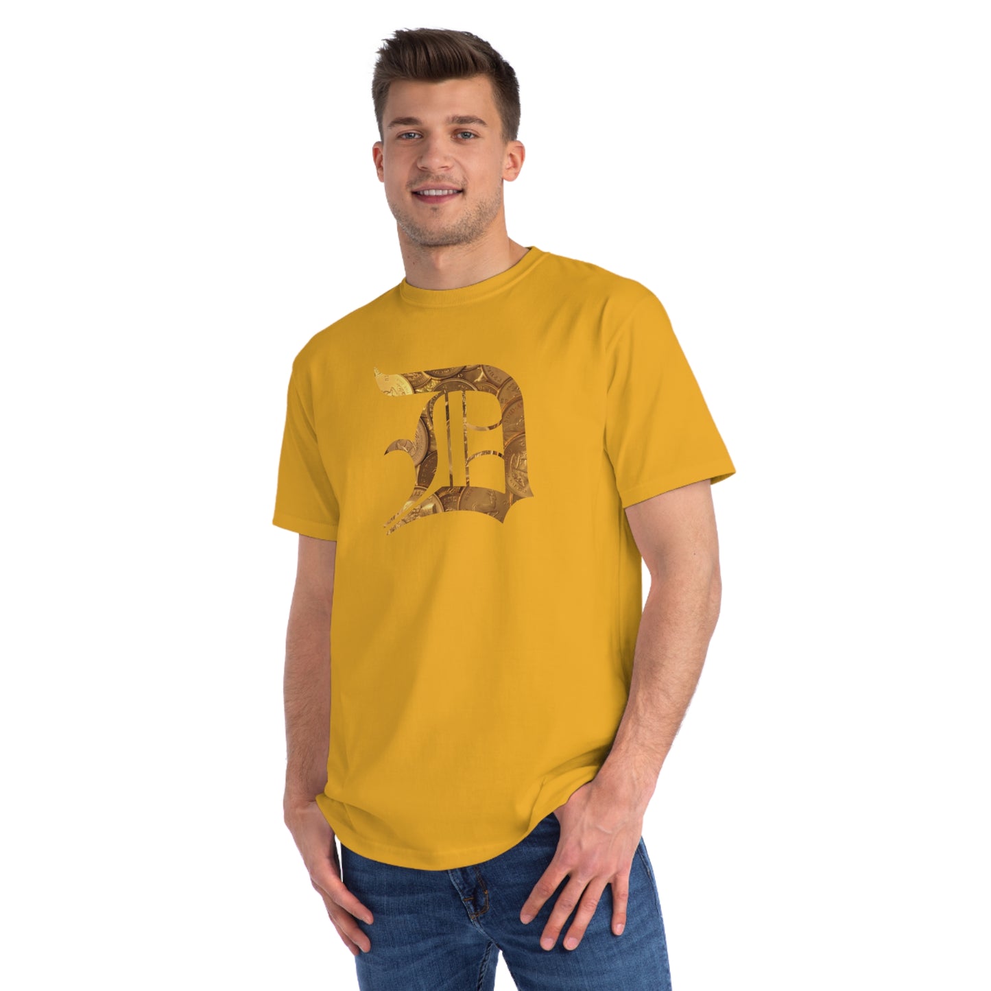 Detroit 'Old English D' T-Shirt (Gold Bullion Edition) | Unisex Organic