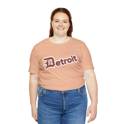 'Detroit' T-Shirt (Ore Dock Red w/ Old English 'D') | Unisex Standard