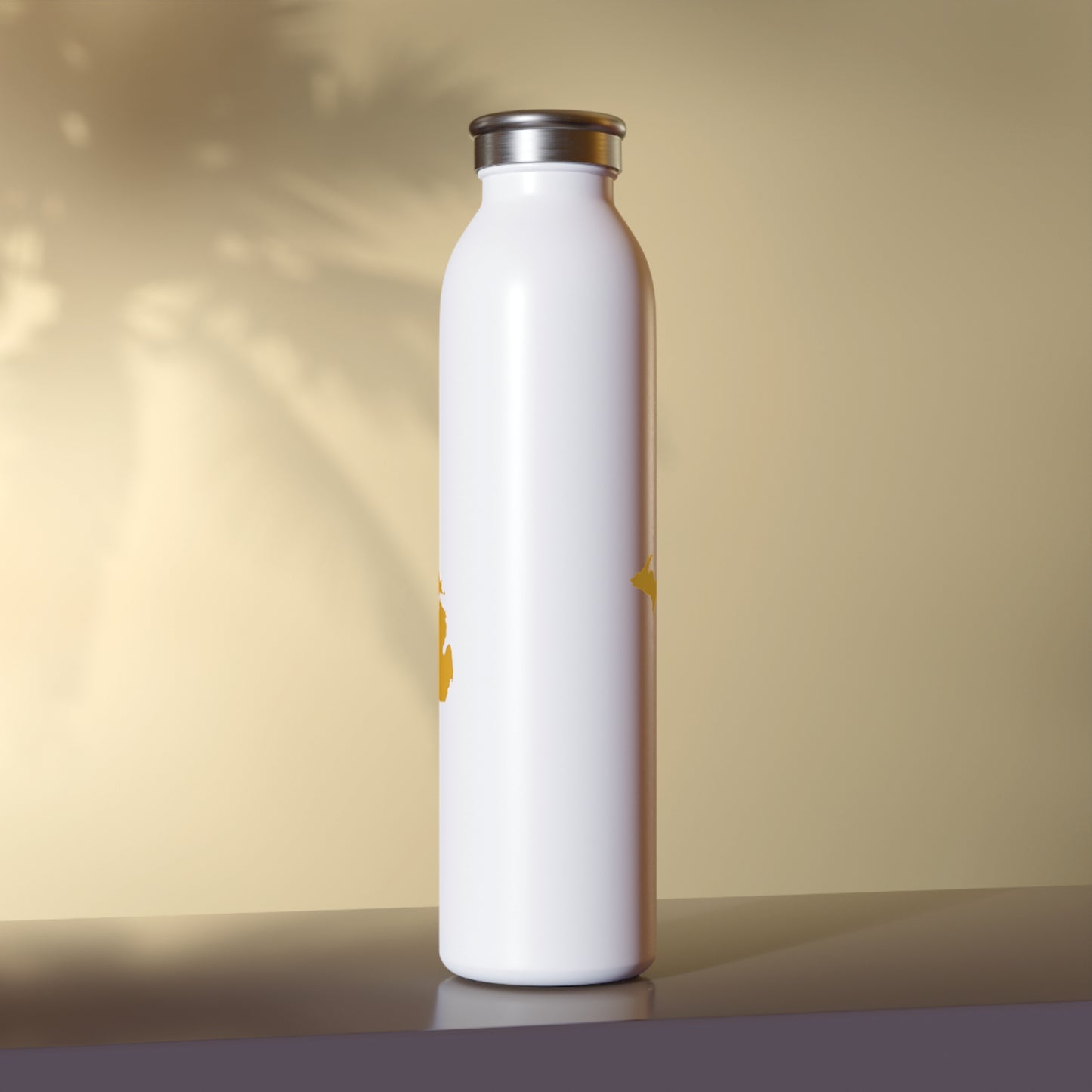 Michigan Water Bottle (w/ Gold Outline) | 20oz Double-Walled