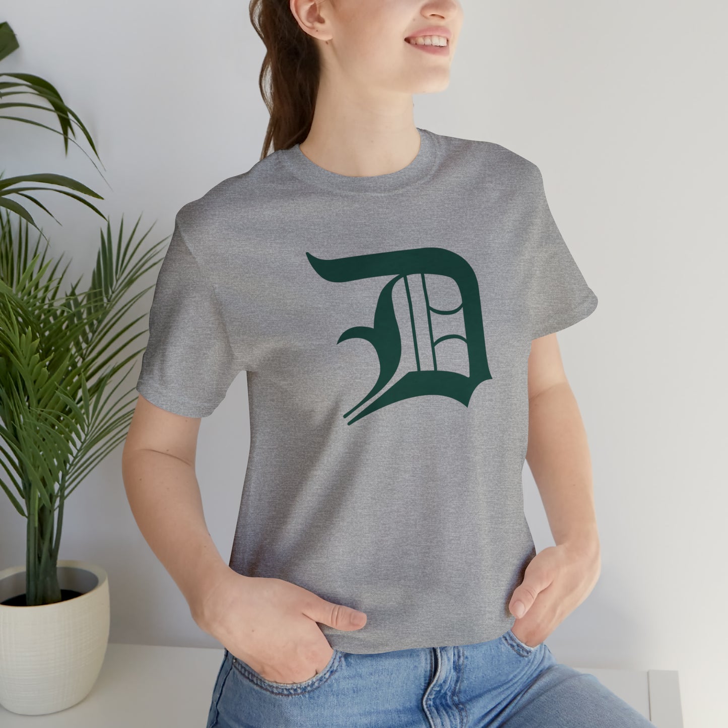 Detroit 'Old English D' T-Shirt (Laconic Green) | Unisex Standard