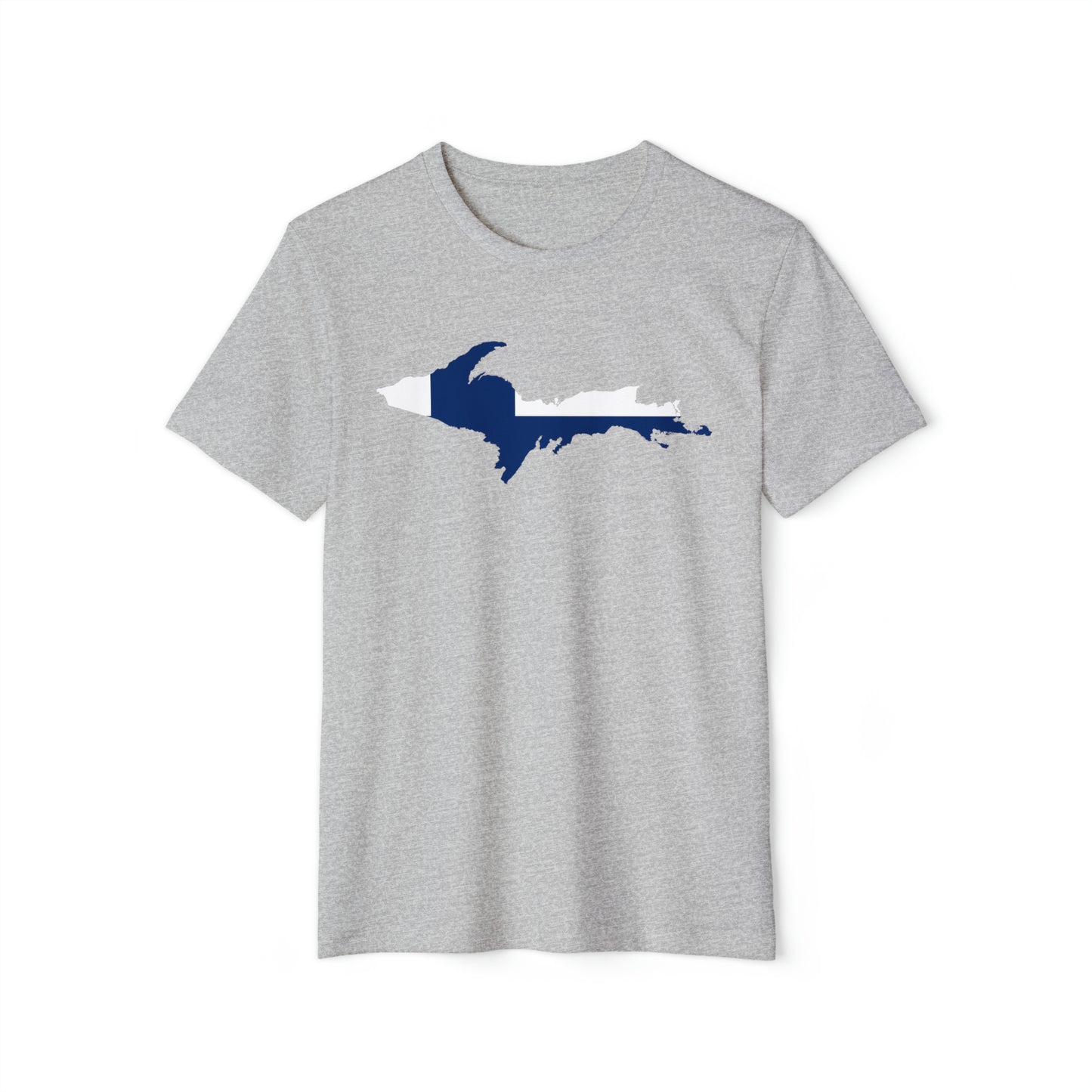 Michigan Upper Peninsula T-Shirt (w/ UP Finland Flag) | Unisex Recycled Organic