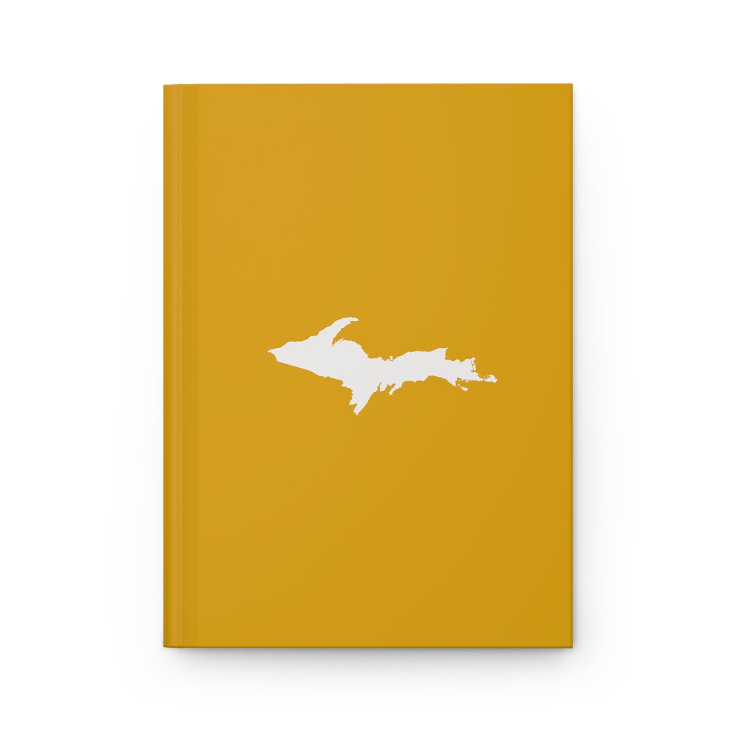 Michigan Upper Peninsula Hardcover Journal (Gold w/ UP Outline) | Ruled - 150pgs