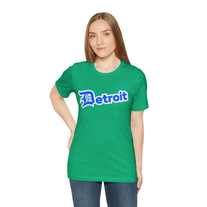 'Detroit' T-Shirt (MotorTown Blue w/ Old English 'D') | Unisex Standard