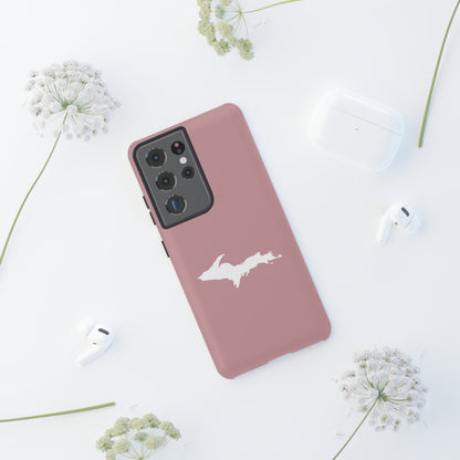 Michigan Upper Peninsula Tough Phone Case (Cherry Blossom Color w/ UP Outline) | Samsung & Pixel Android