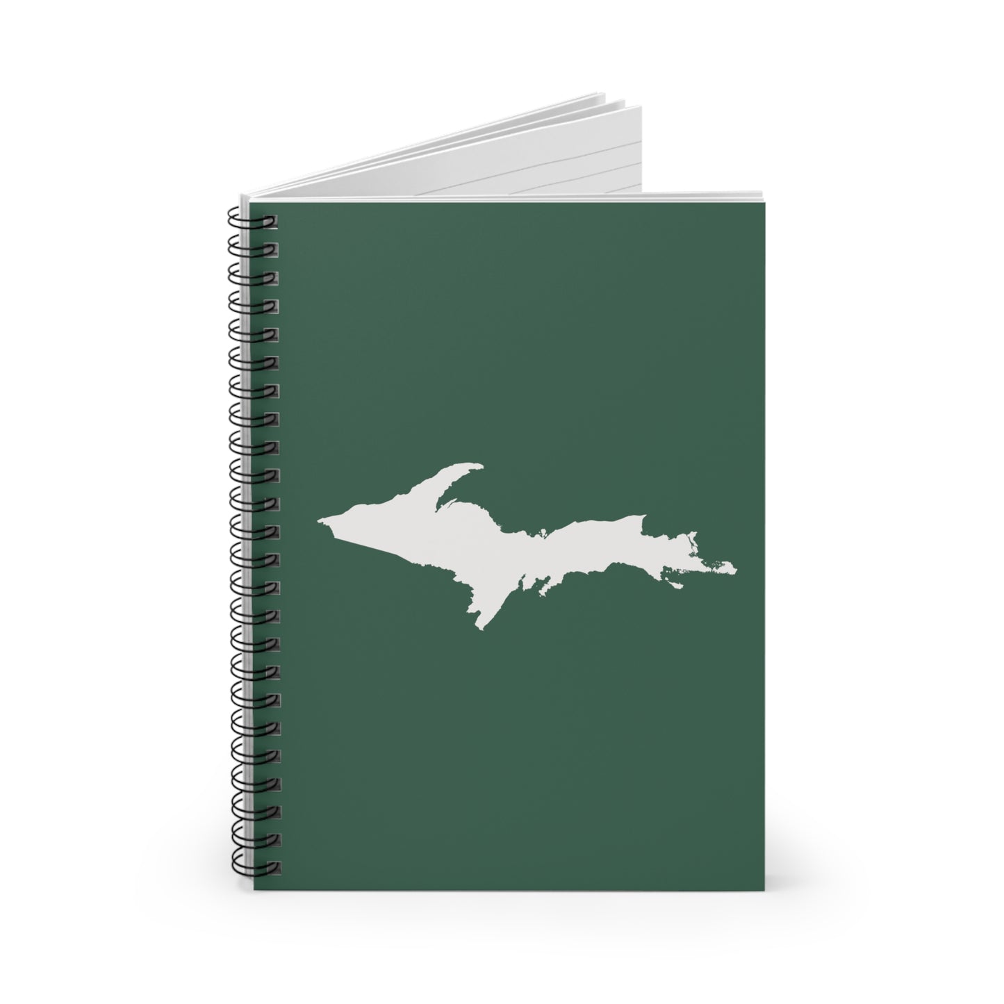 Michigan Upper Peninsula Spiral Notebook (w/ UP Outline) | Ginger Ale Green