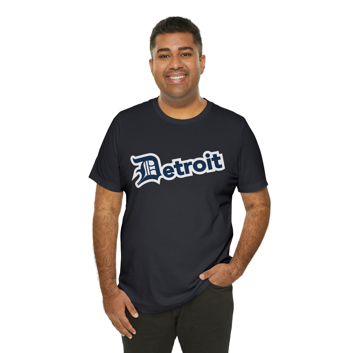 'Detroit' T-Shirt (Navy w/ Old English 'D') | Unisex Standard