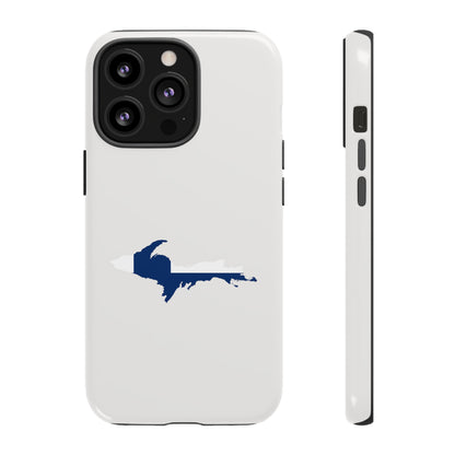 Michigan Upper Peninsula Tough Phone Case (Birch Bark White w/ UP Finland Flag Outline) | Apple iPhone