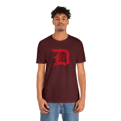 Detroit 'Old English D' T-Shirt (Aliform Red) | Unisex Standard