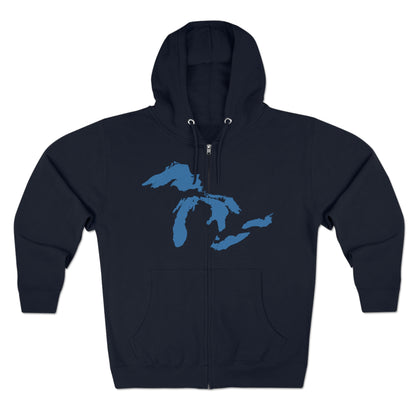 Great Lakes Hoodie (Superior Blue) | Unisex Full Zip