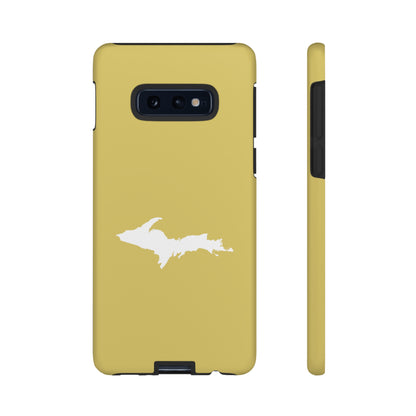 Michigan Upper Peninsula Tough Phone Case (Plum Yellow w/ UP Outline) | Samsung & Pixel Android