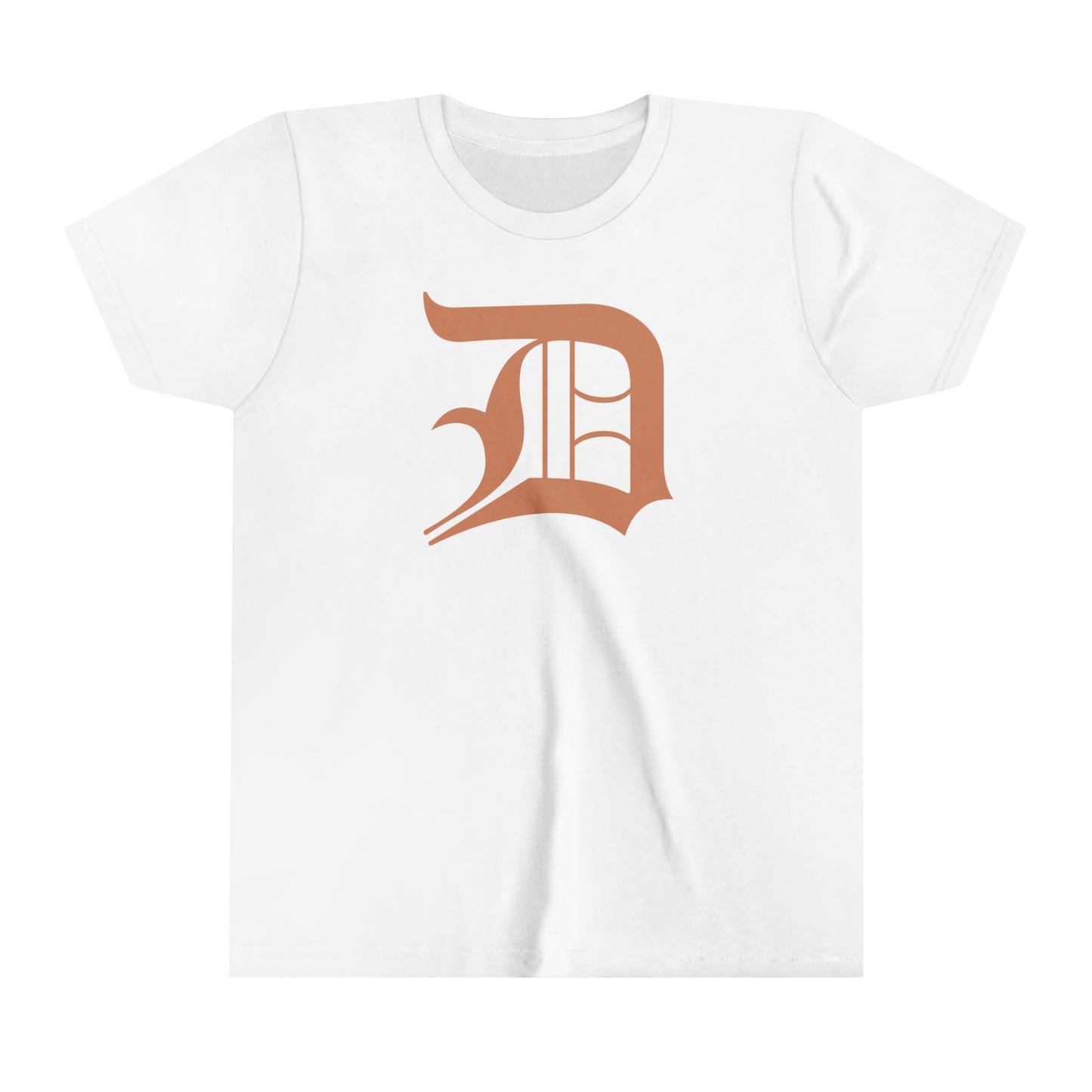 Detroit 'Old English D' T-Shirt (Copper Color) | Youth Short Sleeve