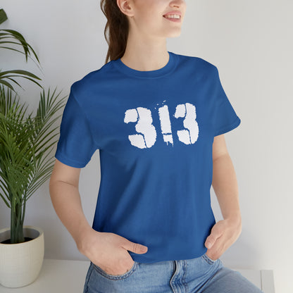 Detroit '313' T-Shirt (Spray Stencil Font) | Unisex Standard Fit