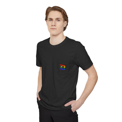 Detroit 'Old English D' Pocket T-Shirt (Rainbow Pride Edition) | Unisex Standard