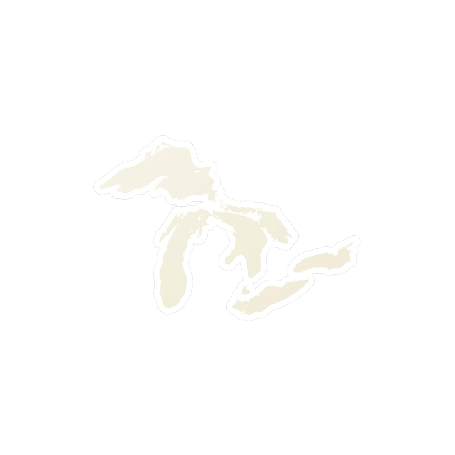 Great Lakes Kiss-Cut Windshield Decal | Ivory White