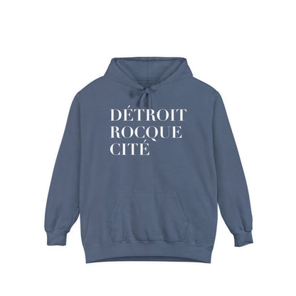 'Détroit Rocque Cité' Hoodie | Unisex Garment-Dyed