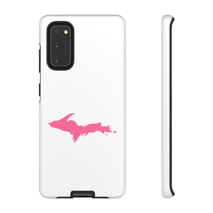 Michigan Upper Peninsula Tough Phone Case (w/ Pink UP Flag Outline) | Samsung & Pixel Android