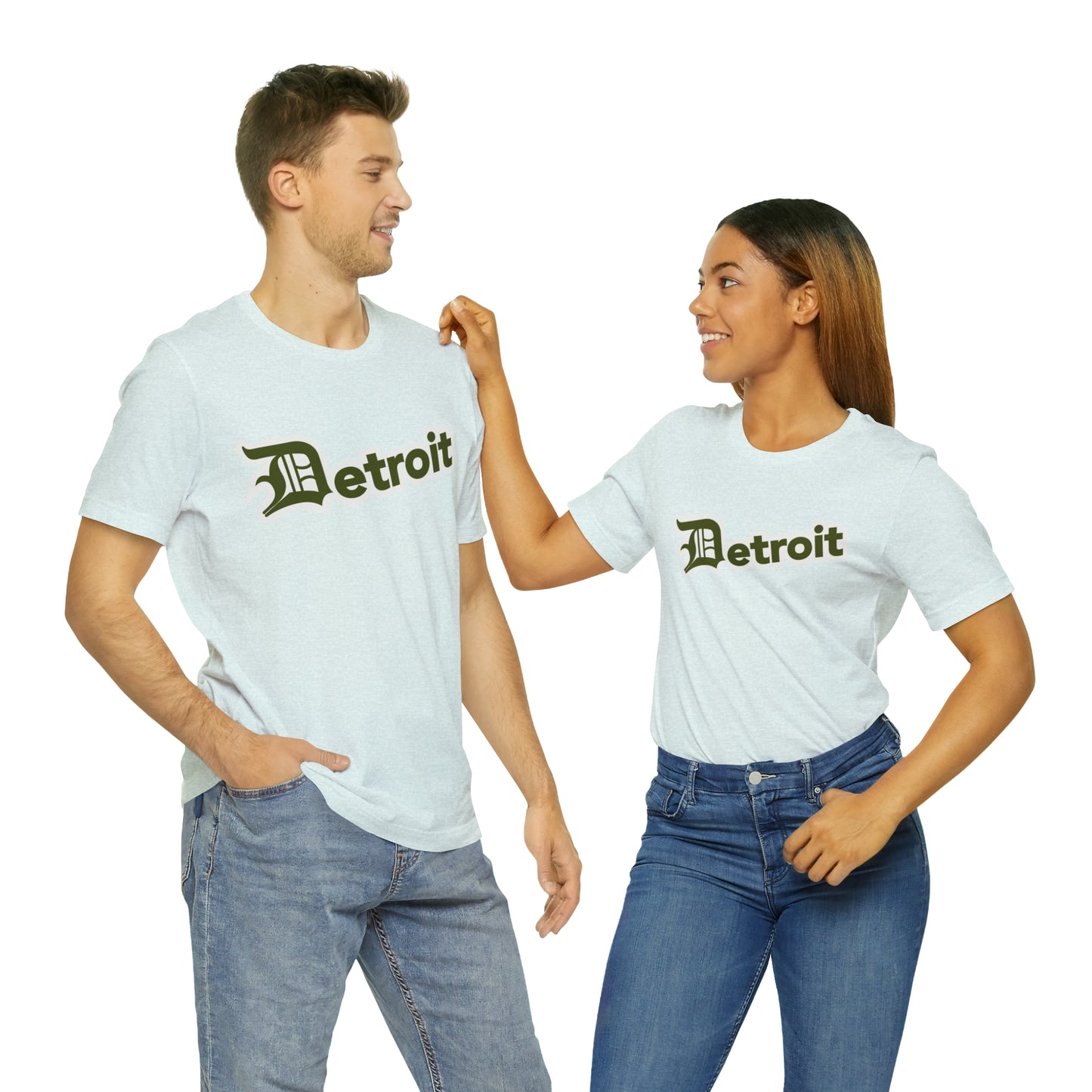 'Detroit' T-Shirt (Army Green w/ Old English 'D') | Unisex Standard