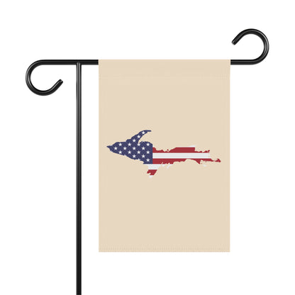 Michigan Upper Peninsula Home & Garden Flag (w/ UP USA Flag) | Champagne White