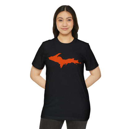 Michigan Upper Peninsula T-Shirt (w/ Orange UP Outline) | Unisex Recycled Organic