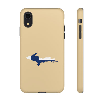 Michigan Upper Peninsula Tough Phone Case (Maple Color w/ UP Finland Flag Outline) | Apple iPhone