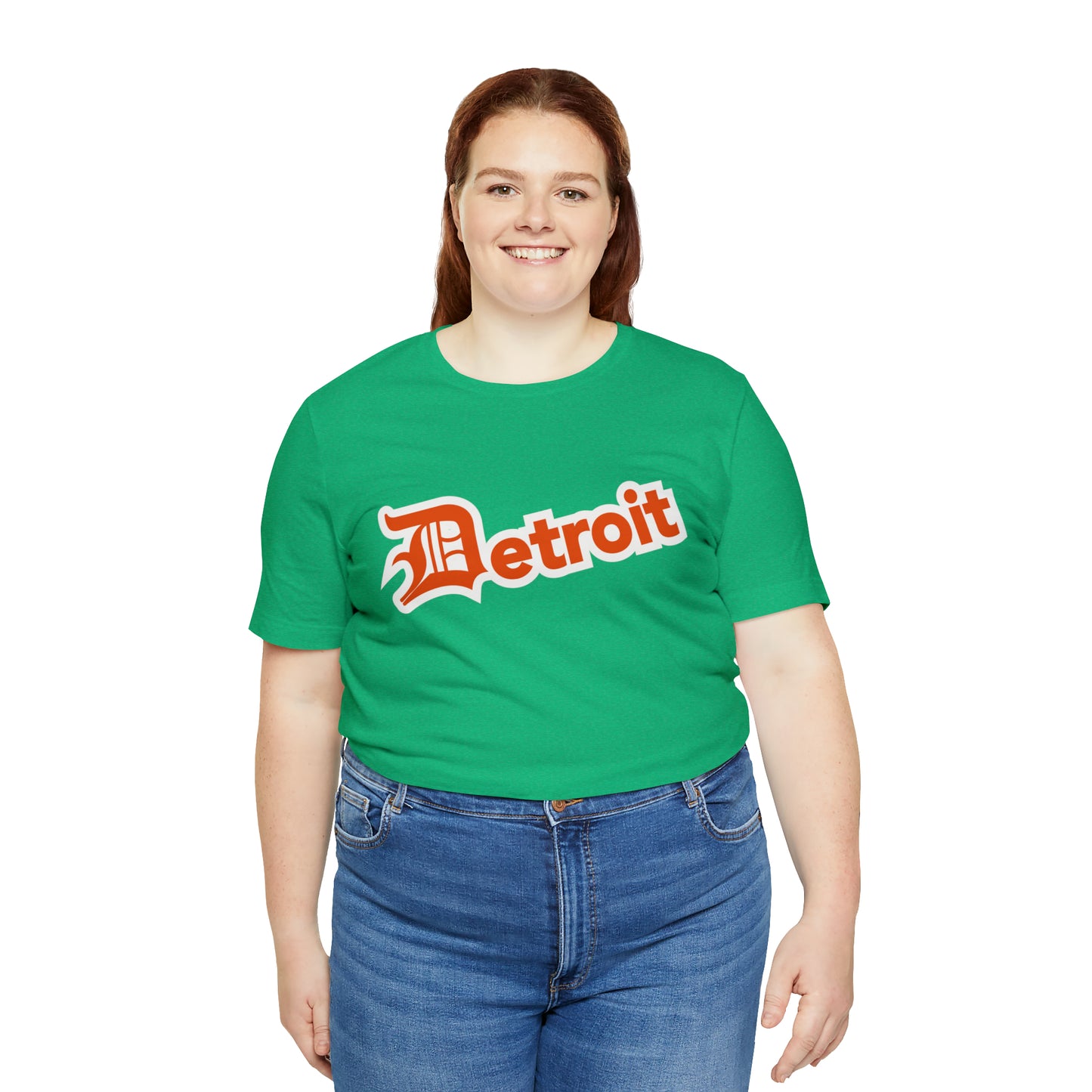 'Detroit' T-Shirt (Maple Leaf Orange w/ Old English 'D') | Unisex Standard