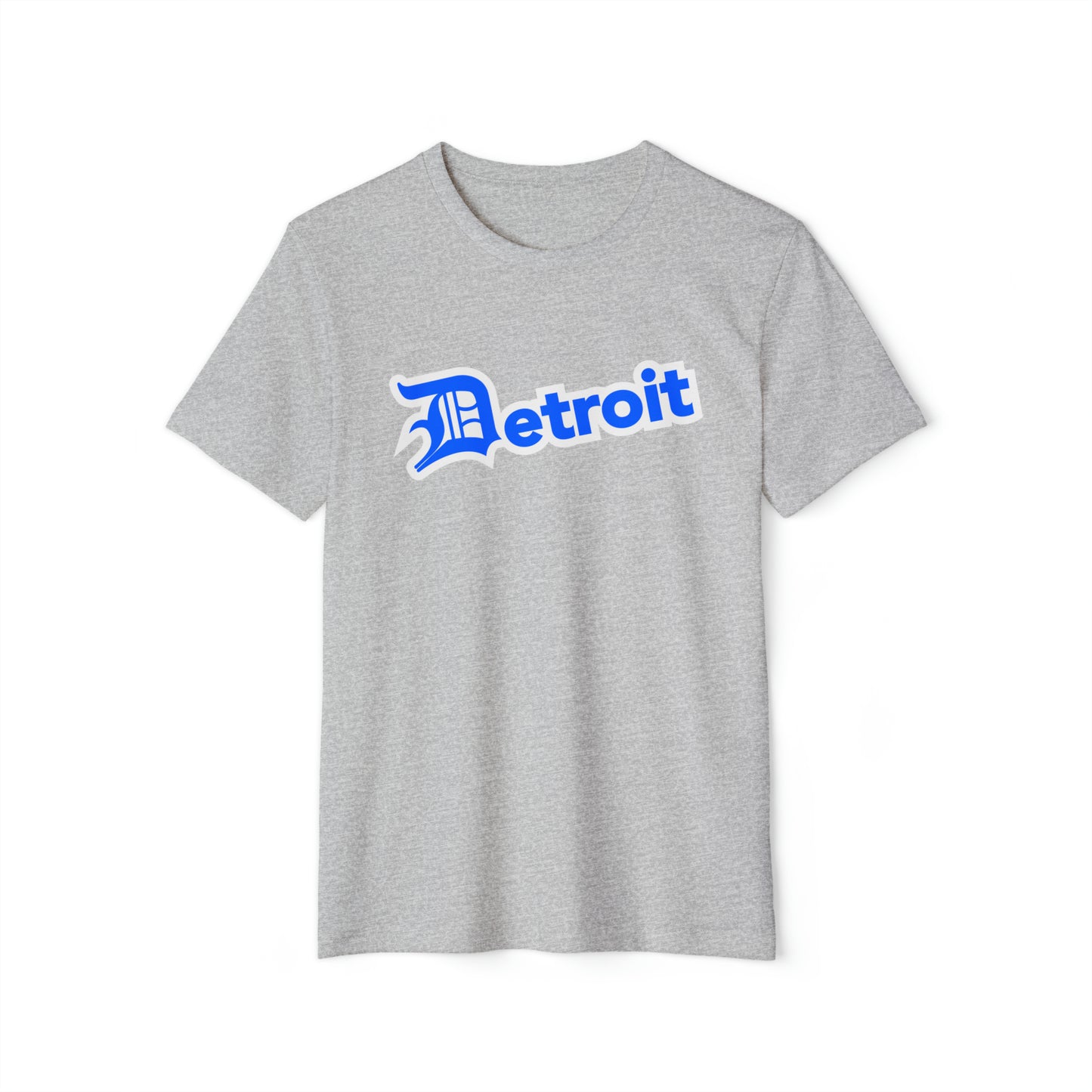 Detroit' T-Shirt (Motor Town Blue Old English 'D') | Unisex Recycled Organic