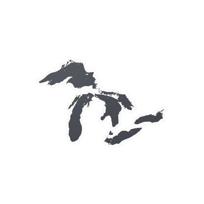 Great Lakes Kiss-Cut Windshield Decal | Iron Ore Grey