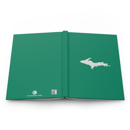 Michigan Upper Peninsula Hardcover Journal (Emerald Green w/ Plum Outline) | Ruled - 150pgs