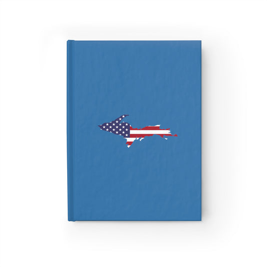 Michigan Upper Peninsula Blank Sketchbook (w/ UP USA Flag) | Lake Superior Blue