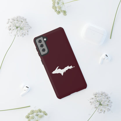 Michigan Upper Peninsula Tough Phone Case (Pinot Red w/ UP Outline) | Samsung & Pixel Android