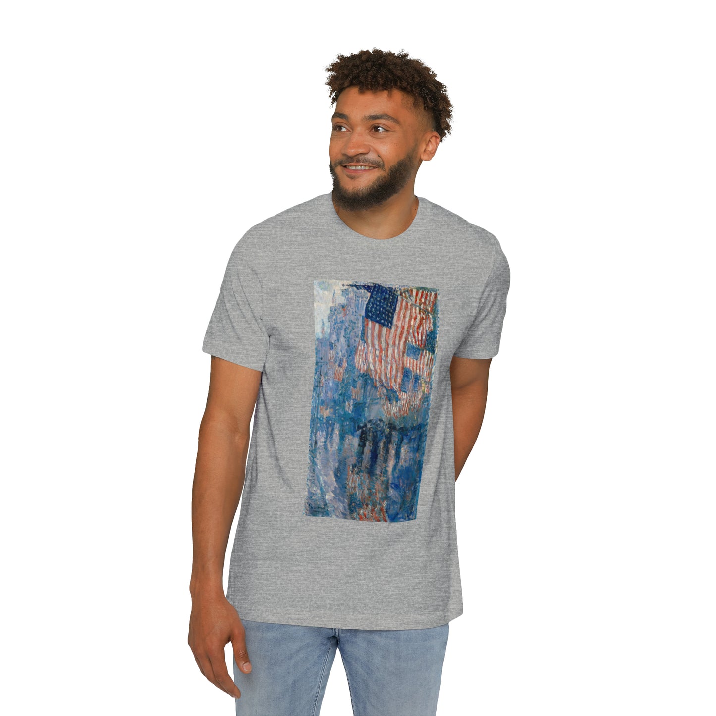 'Avenue in the Rain' Painting T-Shirt (Hassam, 1917) | Made in USA