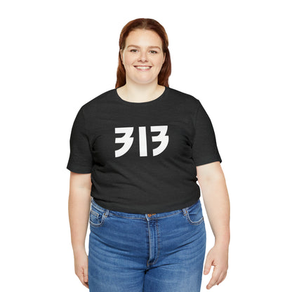 Detroit '313' T-Shirt (80s Glam Rock Font) | Unisex Standard Fit