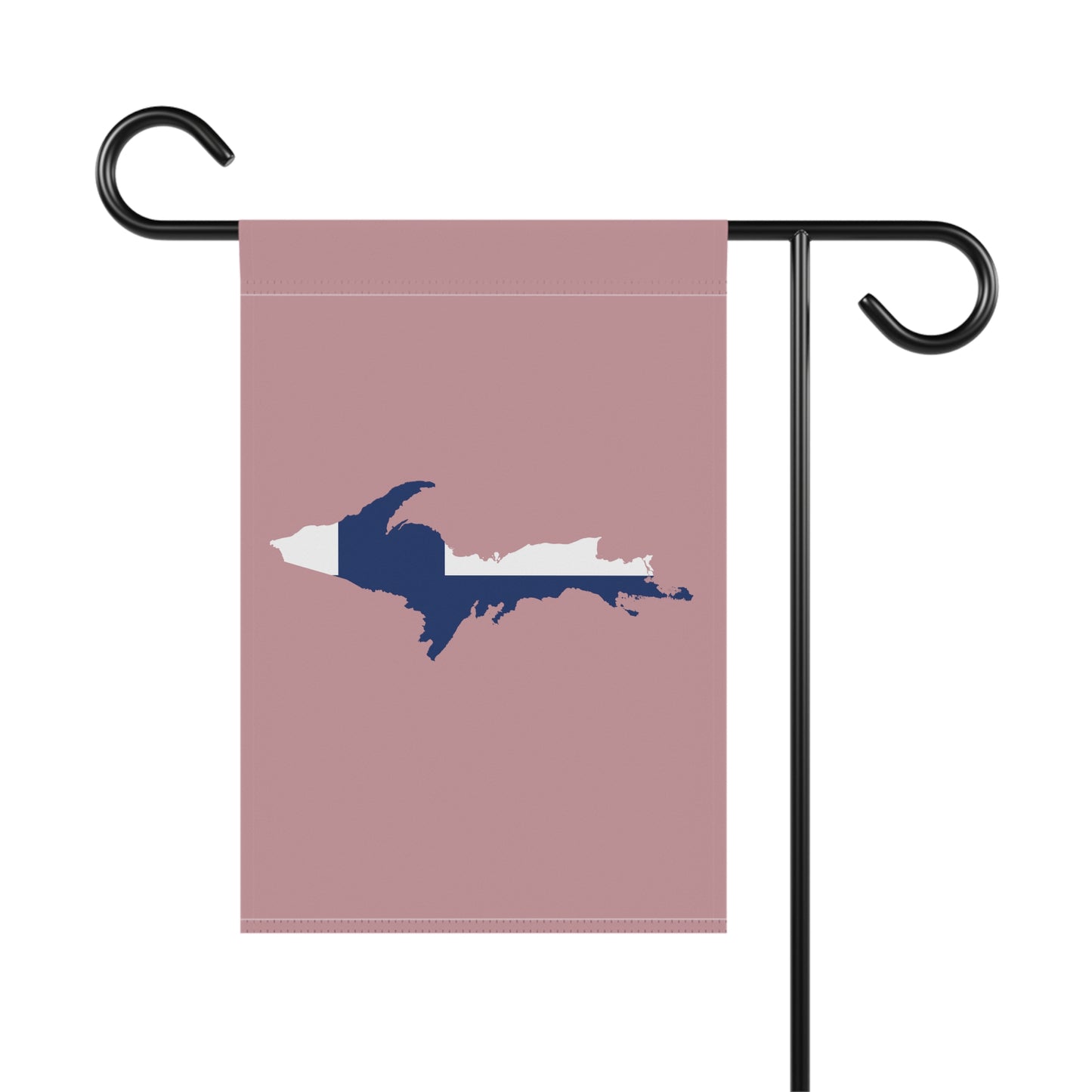 Michigan Upper Peninsula Home & Garden Flag (w/ UP Finland Flag) | Cherry Blossom Pink