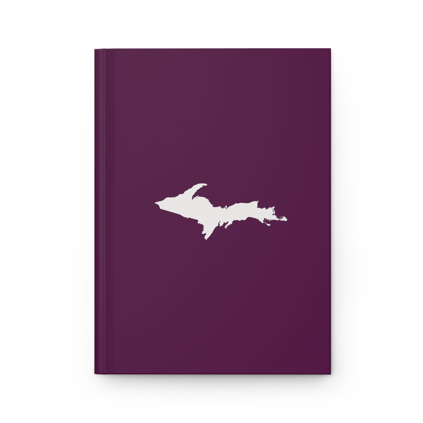 Michigan Upper Peninsula Hardcover Journal (Tyrian Purple w/ UP Outline) | Ruled - 150pgs