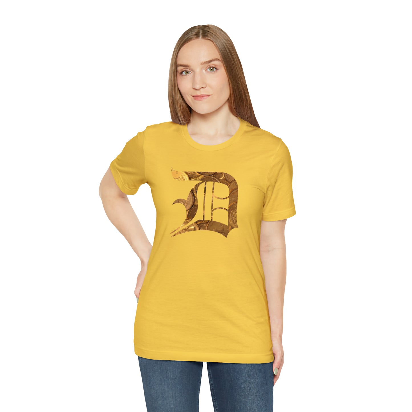 Detroit 'Old English D' T-Shirt (Gold Bullion Edition) | Unisex Standard